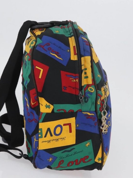 SAINT LAURENT Backpack Nylon Multicolor Gold main image 11